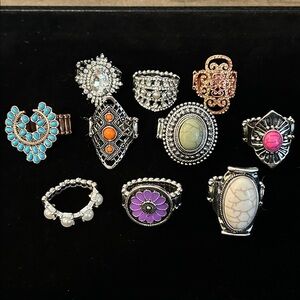 Paparazzi Stretch Rings Lot of 10 rings!!  Lot#7